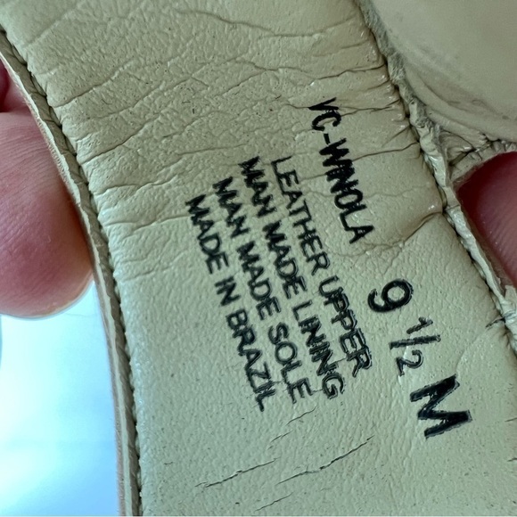 VINCE Camuto Winola Lace Up Block Heels, faux suede, tan beige taupe, size 9.5 - Picture 5 of 8